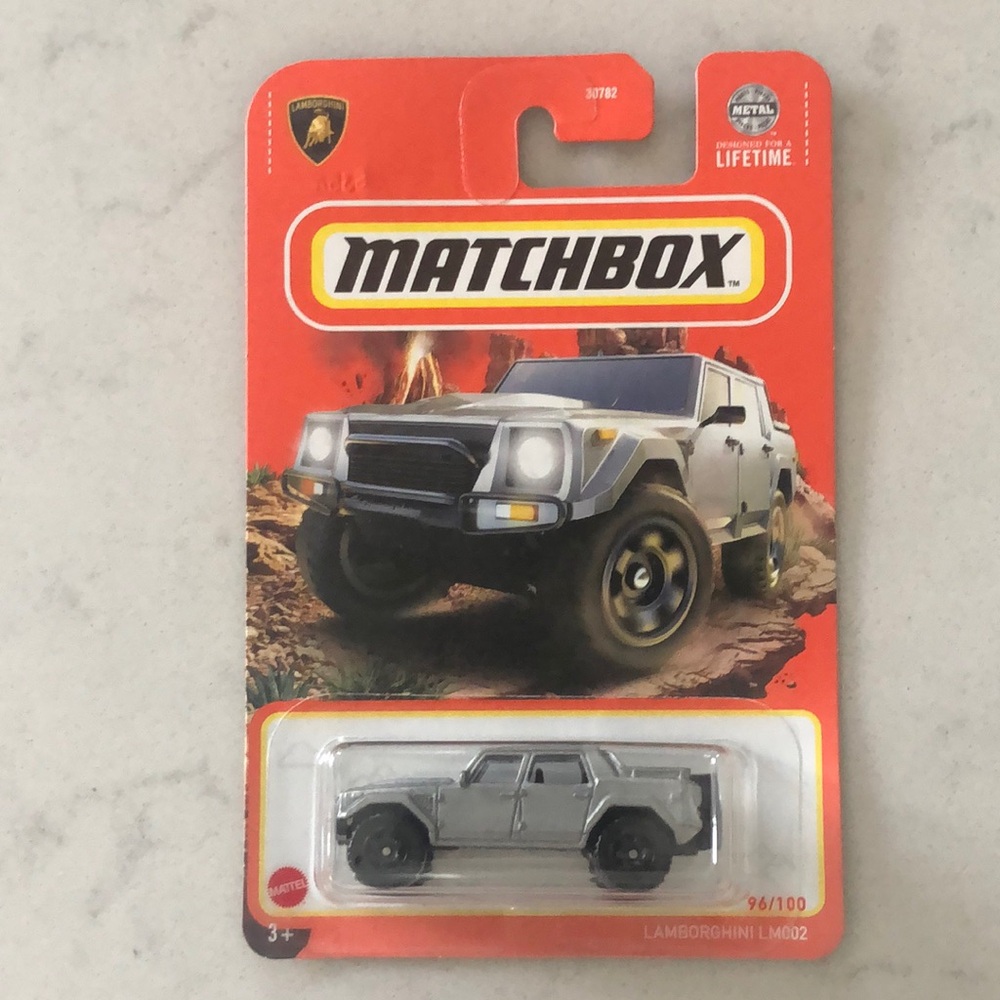 Matchbox Silver Lamborghini LM002 Toy Car